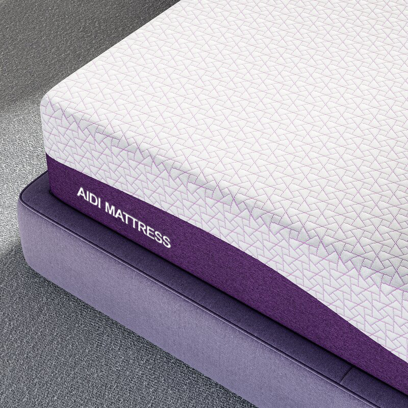 AIDI 12 Inch Tight Top Rolling Inner Bonnel Spring Matress With Natural Latex CertiPUR-US Certified High Density Foam Mattress