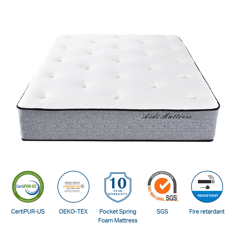 5 Star Hotel Bedroom Furniture King Size Bed Well Comfort Cooling Roll Pocket Spring Soft Foam Mattress Mattress For Sale