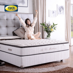 AIDI Cheap OEM/ODM 8-12 Inch Matress Matras Sponge White Euro Top Hotel King Queen Size Latex Gel Memory Foam Mattress With Box