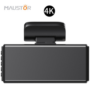 Maustor 4K HD Car Black Box Dash Cam Car Dvr with 1080P Rear Camera and Night Vision Support GPS Dual Lens Dashcam Car Recorder