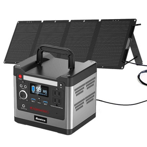 300W Mini Portable Plug Play Solar Power Generator 320 Watt Trailer For AC Outlet Laptop Charger Travel Power External Battery Pack