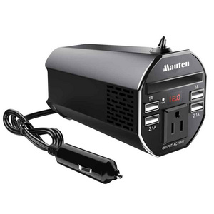 DC-AC Power Inverter Plug And Play 150W Converter Car Plug Adapter Outlet Cup Holder Charger For Car Laptop