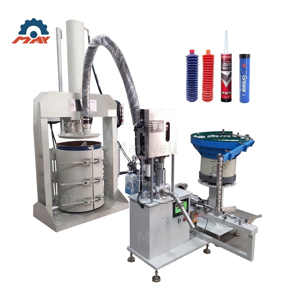 Industrial Lithium Base Sealant Grease Plastic Aluminum Tube Cartridge Filling and Capping Machine