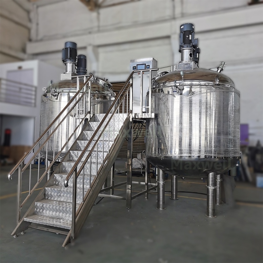 Fully Automatic Perfume Detergent Bleach Sanitizer Shampoo Soap Mixing Machine 5000L Heating Industrial Making Mixer