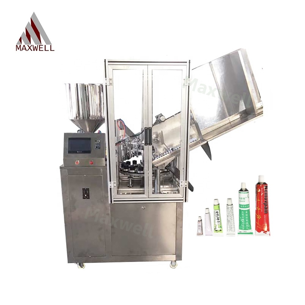 Automatic Super Glue Silica Gel Aluminum Grease Oil Cartridge Tube Filling Sealing Machine Tube Fill and Fold Tail Machines