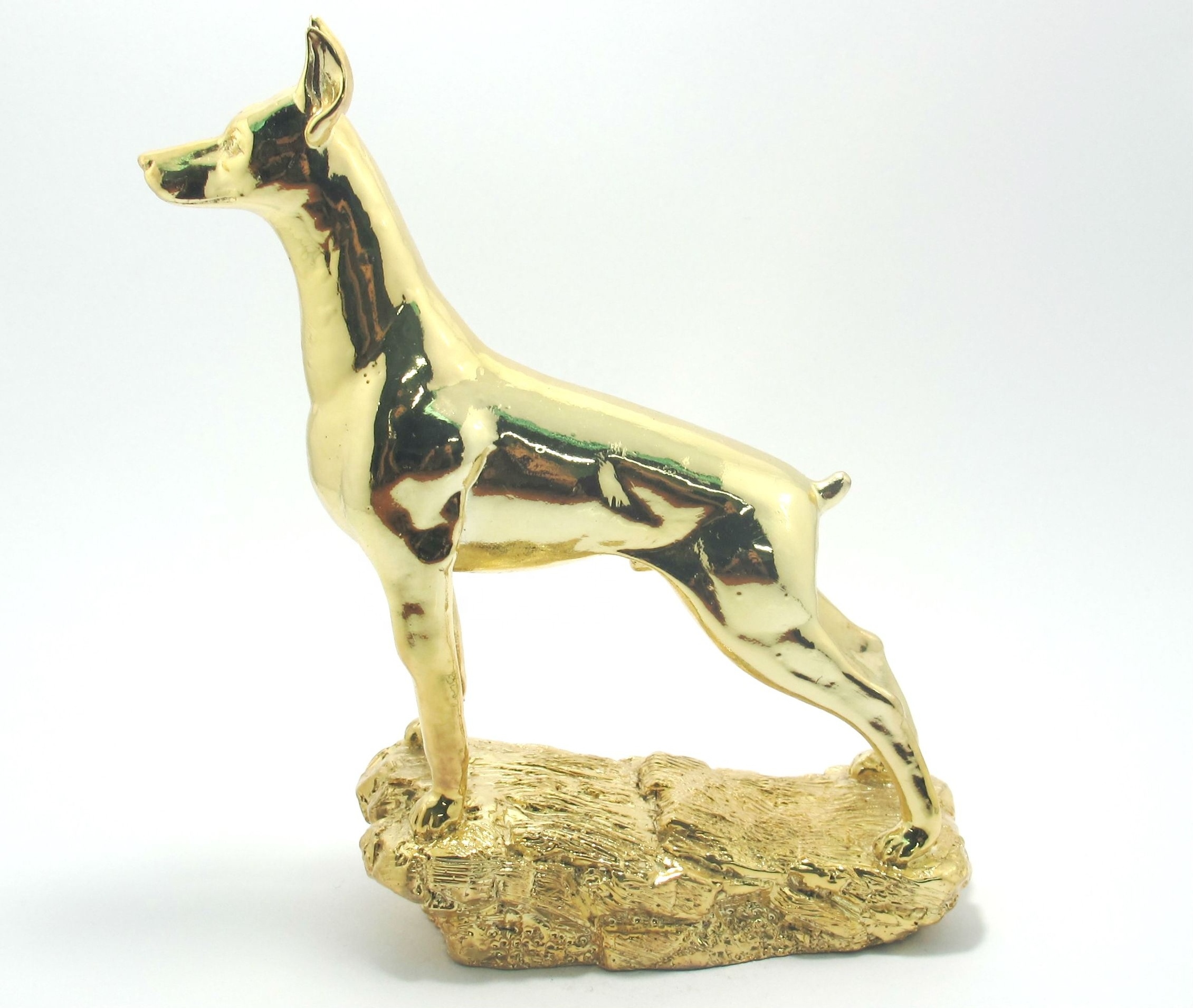 Hot sales polyresin Golden Dog figurine/ animal statue 120mm Height