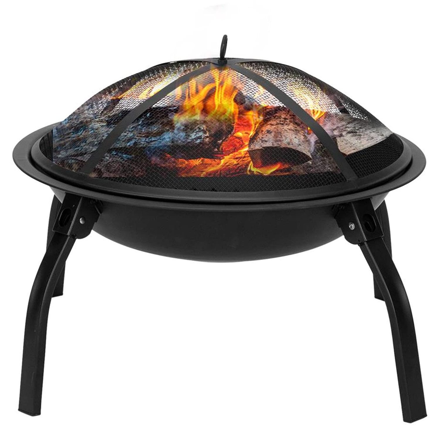 Classic Design Iron Fire Pit Wood Burning Fire Pit Deep Bowl Outdoor And Indoor Garden Patio Handmade