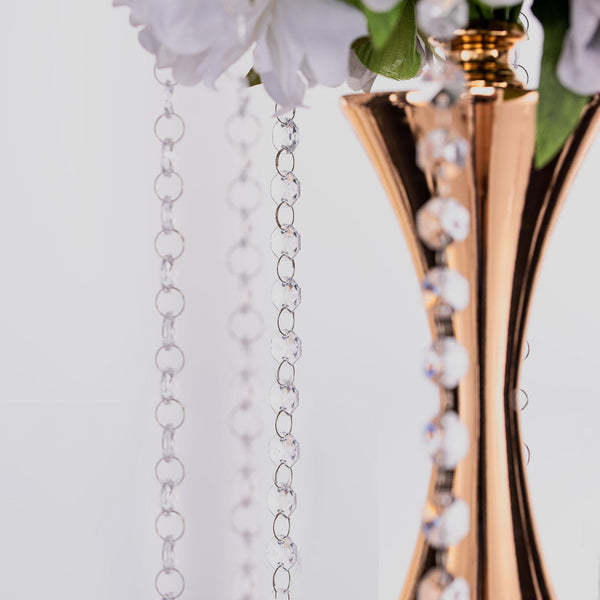 Promotional Clearance 33 Feet Wedding Decor Diamond Acrylic Crystal Beads Curtain Strand Garland Window Scarfs Curtain