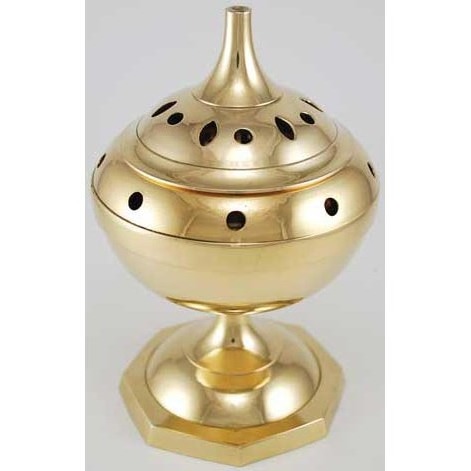 Best Selling Decorative Brass gold Incense burner Charcoal Burner censer Oil burner Gold Finished Home Fragrance