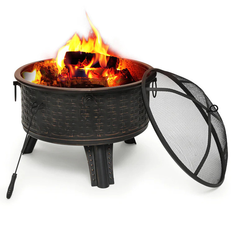 Best Selling Metal Fire Pit Round Shape Indoor And Outdoor Heavy Duty Thicker Iron Fire Pit Table top