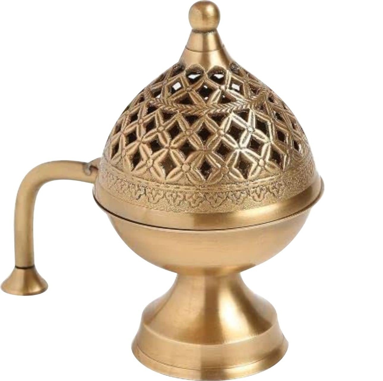 Best Selling Decorative Brass gold Incense burner Charcoal Burner censer Oil burner Gold Finished Home Fragrance