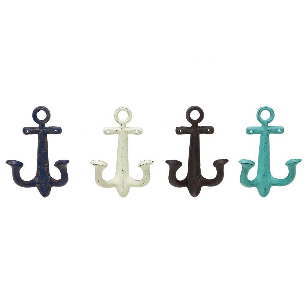 Wall mounted anchor shape home and office decorative metal hook Heavy Duty Coat Hooks for Wall Entryway Mudroom Bathroom Bedroom