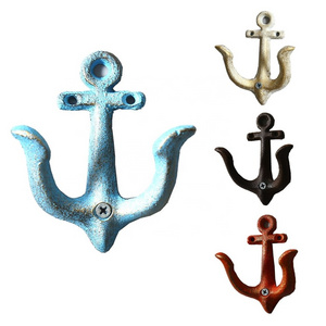 Wall mounted anchor shape home and office decorative metal hook Heavy Duty Coat Hooks for Wall Entryway Mudroom Bathroom Bedroom