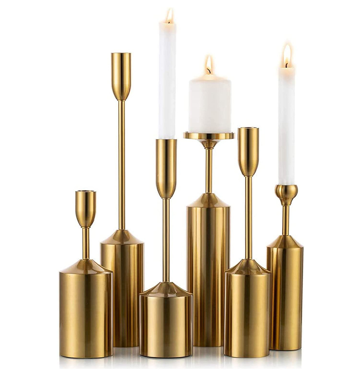 Long Tapered Candlestick Holders Pillar Candle&led Candles Home Decor Centerpieces Large Custom Metal Home Decoration