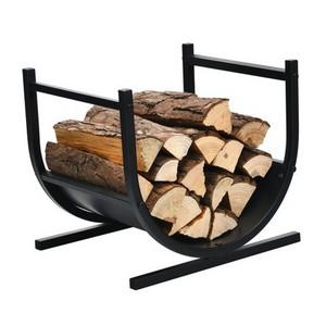 Stylish Fireplace Log Holder Outdoor & Indoor Metal Wood Carrier Storage Stand Fire Log Holder Firewood Rack