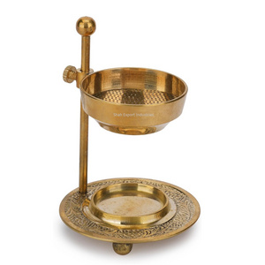 Fancy Design Arabic Brass Fragrance oil Diffused Incense resin burner Charcoal burner with adjustable bowl