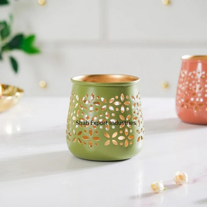 Tableware Decoration Iron Tea Light Votive Green PC Votive Candle Holder For Home Living Room Decor Handmade