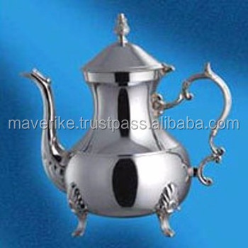 Arabic Moroccan silver Teapot with Plastic Handle decorated Brass metal serving teapot with strong handle different sizes