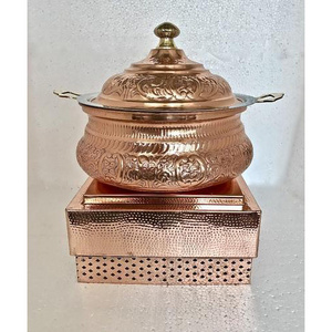 Chafing Dish SERVE WARE Antique Copper Tableware Serving Bowl Indian Serve ware Handi Set For Serving your favorite Dish