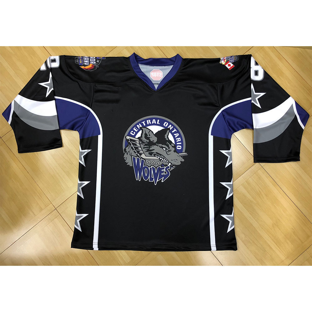 Embroidered Tackle Twill Ice Hockey Jerseys Applique Team Hockey Jerseys