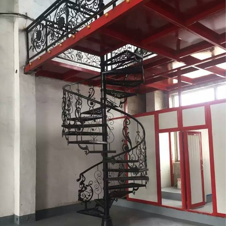 Decorative  spiral staircase in cast iron Accessories Wrought iron for gate outdoor and garden