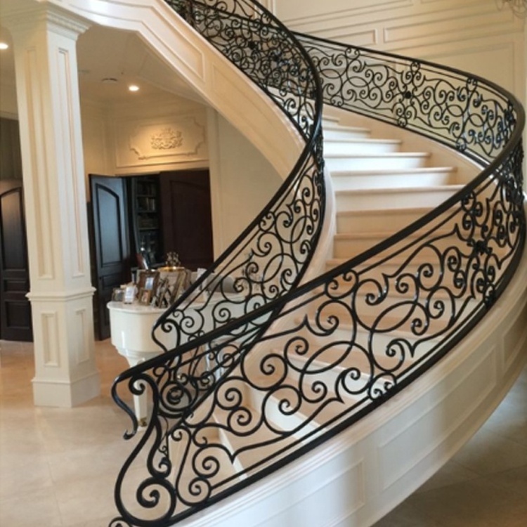 Decorative  spiral staircase in cast iron Accessories Wrought iron for gate outdoor and garden