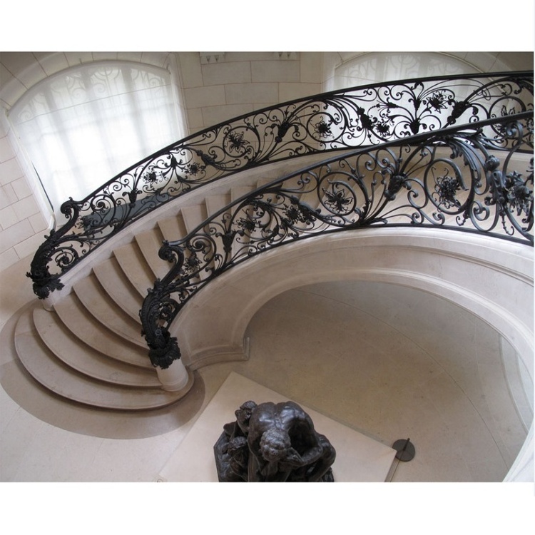 Decorative  spiral staircase in cast iron Accessories Wrought iron for gate outdoor and garden