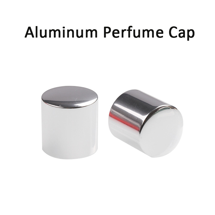 2023 aluminum perfume cap silver round perfume bottle cap perfume glass bottle aluminum cap from China