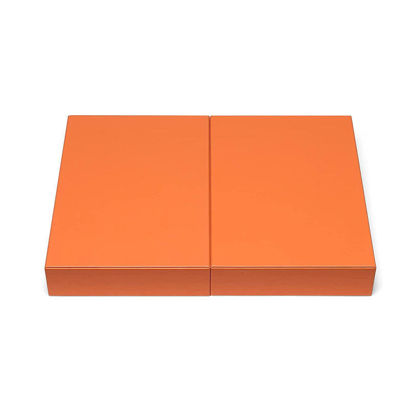 Custom Orange Pu Leather Retractable Closet Wardrobe Cabinet Drawer Desktop Watch Jewelry Display Storage Organizer Valet Tray