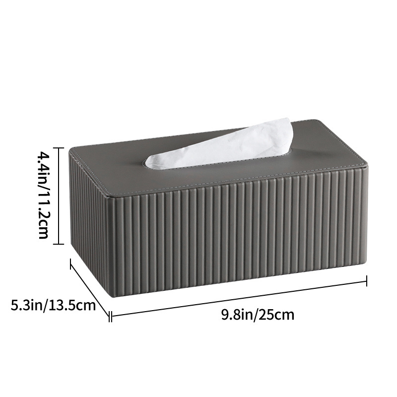 Sailu European Style Tissue Box Hotel Restaurant Home Decorative Leather Facial Tissue Box Napkin Dispenser Box Cover Holder