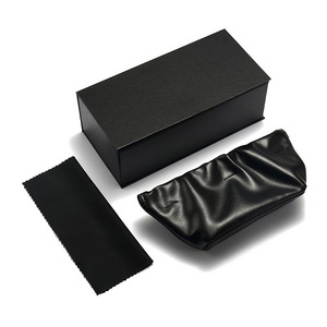 2023 Wholesale High Quality Spectacle Case Custom Sunglasses Case Set Packing Folding Eyewear Packaging Case Box