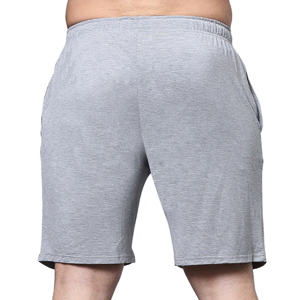 OEM Summer Cotton Bamboo Fibers Knitted Sleep Wear Short Pants Men's Lounge Wear Shorts