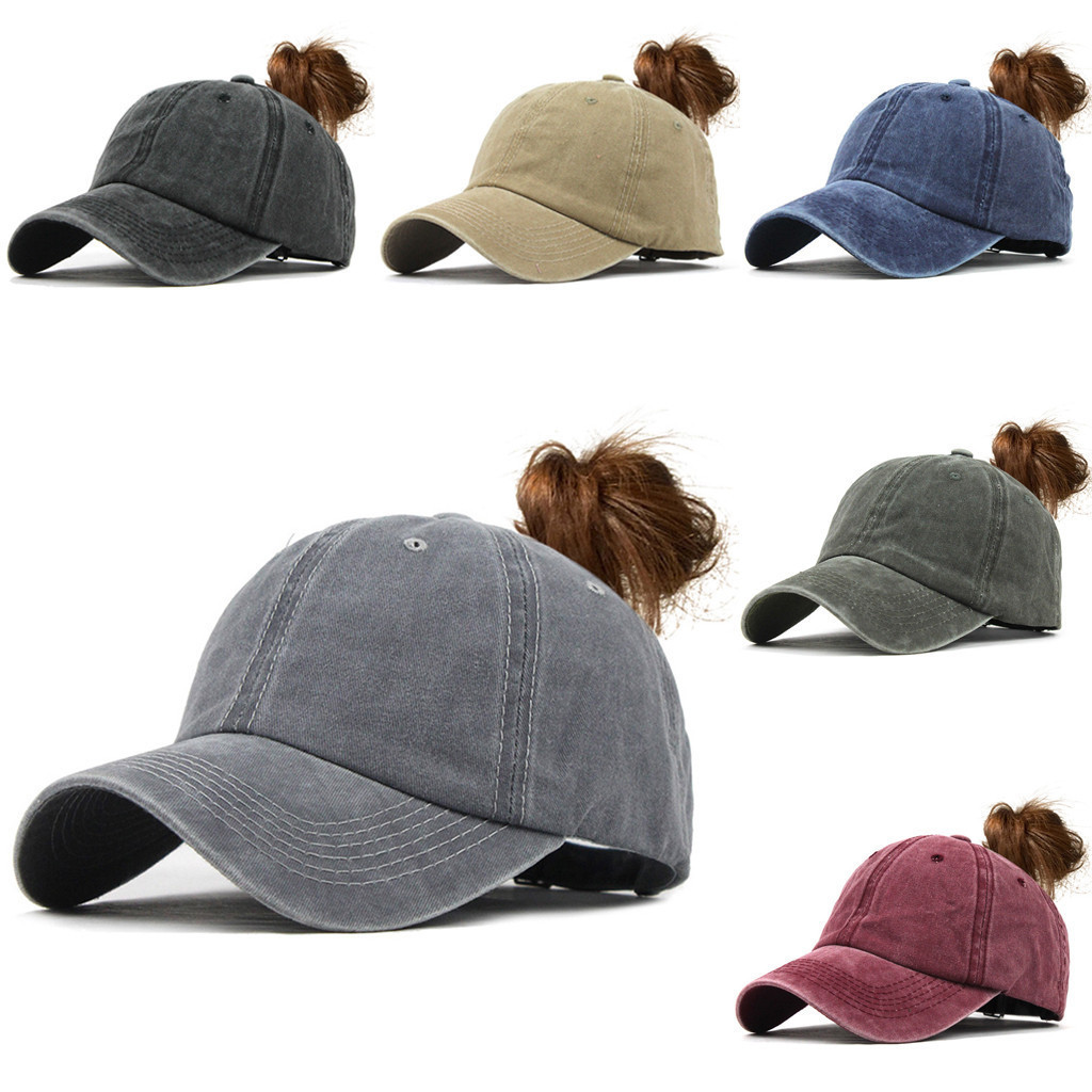 Women's Ponytail Baseball Cap Women Snapback Summer Mesh Hat Female Fashion HIp Hop Hats Casual Adjustable Outdoor Bone