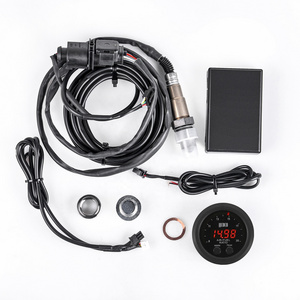 52 mm AFR Black Face Air Fuel Ratio Meter gauge kit For Universal Car With O2 Oxygen Sensor 06J906262AA