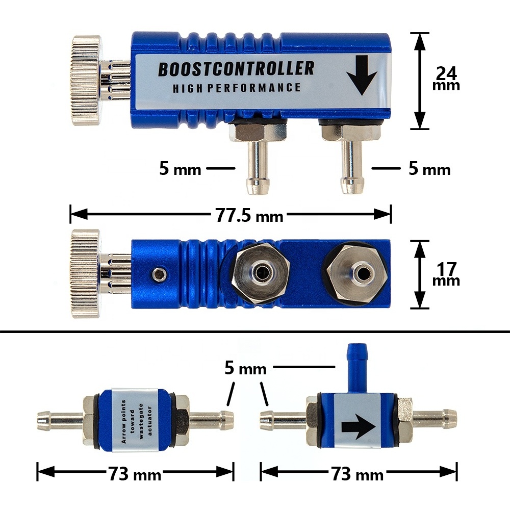 Universal Adjustable Racing Boost Controller 30PSI Manual Boost Bypass Control Red&Blue&Black&Silver