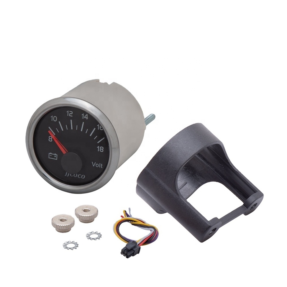 52mm Stepper Motor Auto Racing Volt Gauge 8V-18V