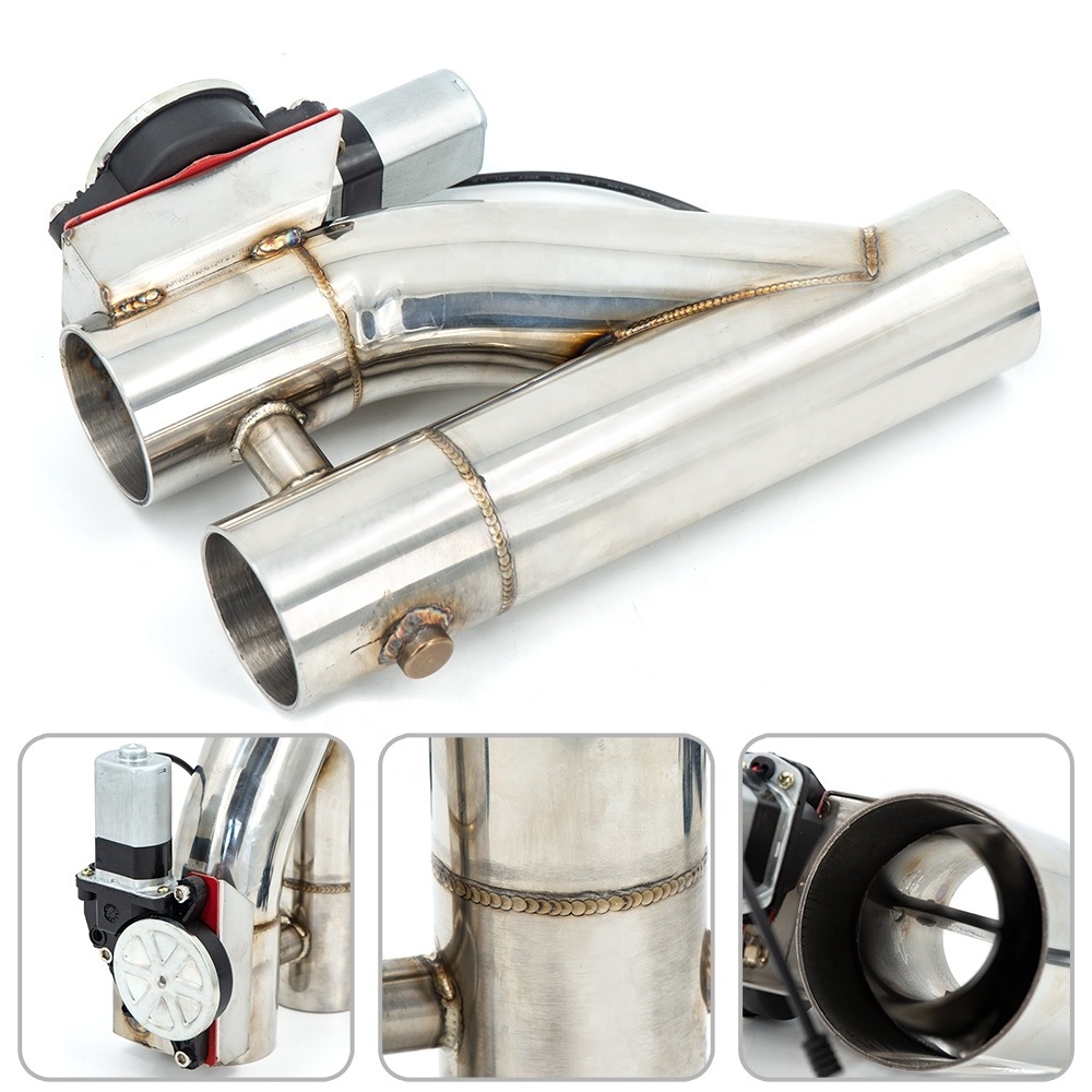 2 inch high quality Have Two valve Y pipe exhaust cutout with Remote Contral exhaust system PP-YT20R