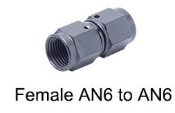 Aluminium AN6 6AN to AN6 Straight Female Swivel Coupler Aluminum Alloy Hose End Fitting Adaptor