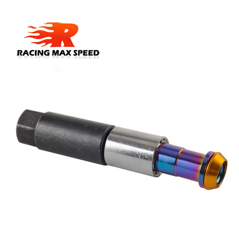 Racing R40 Neo Chrome Steel Lock Anti Theft Wheel Lug Nuts for Honda Toyota Mitsubishi Hyundai Mazda Kia Subaru Suzuk