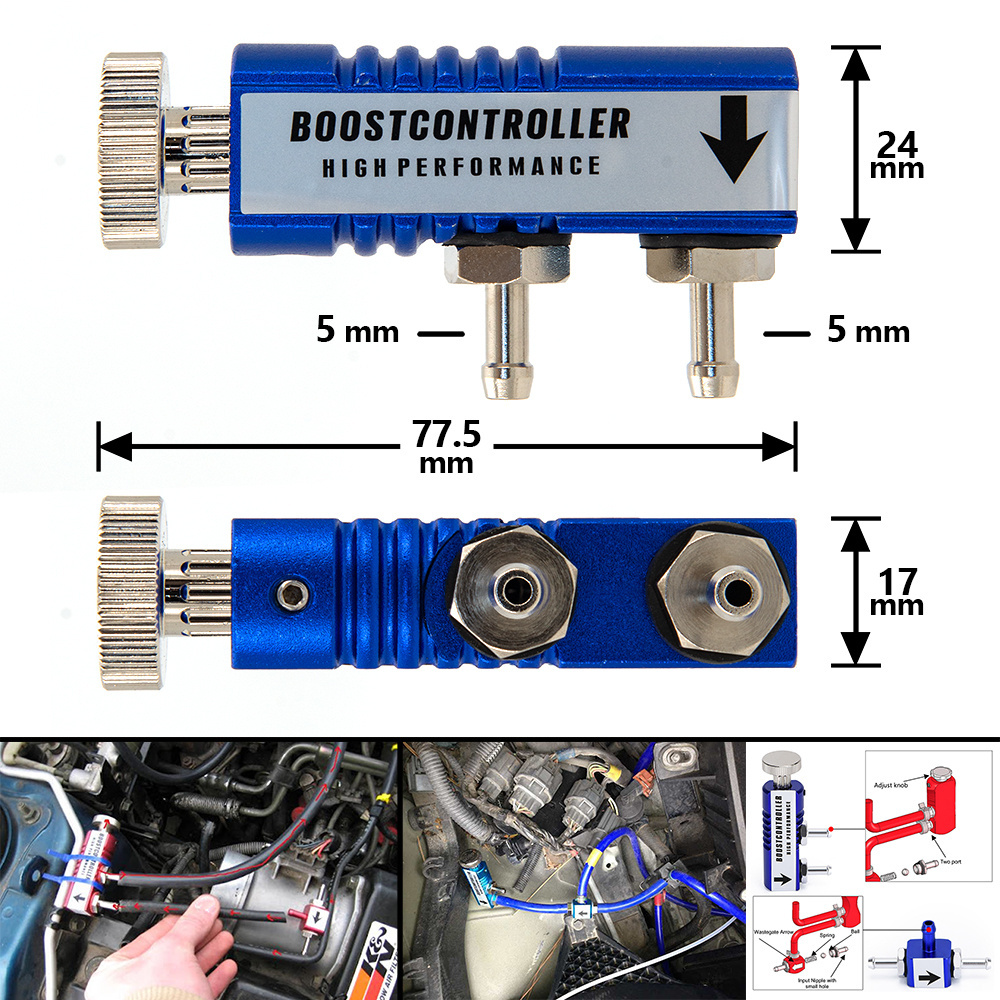 Adjustable Bilateral Turbo Valve Manual Vehicle Car Boost Controller Booster Kit Manual Turbo Boost Controller Bleed Valve