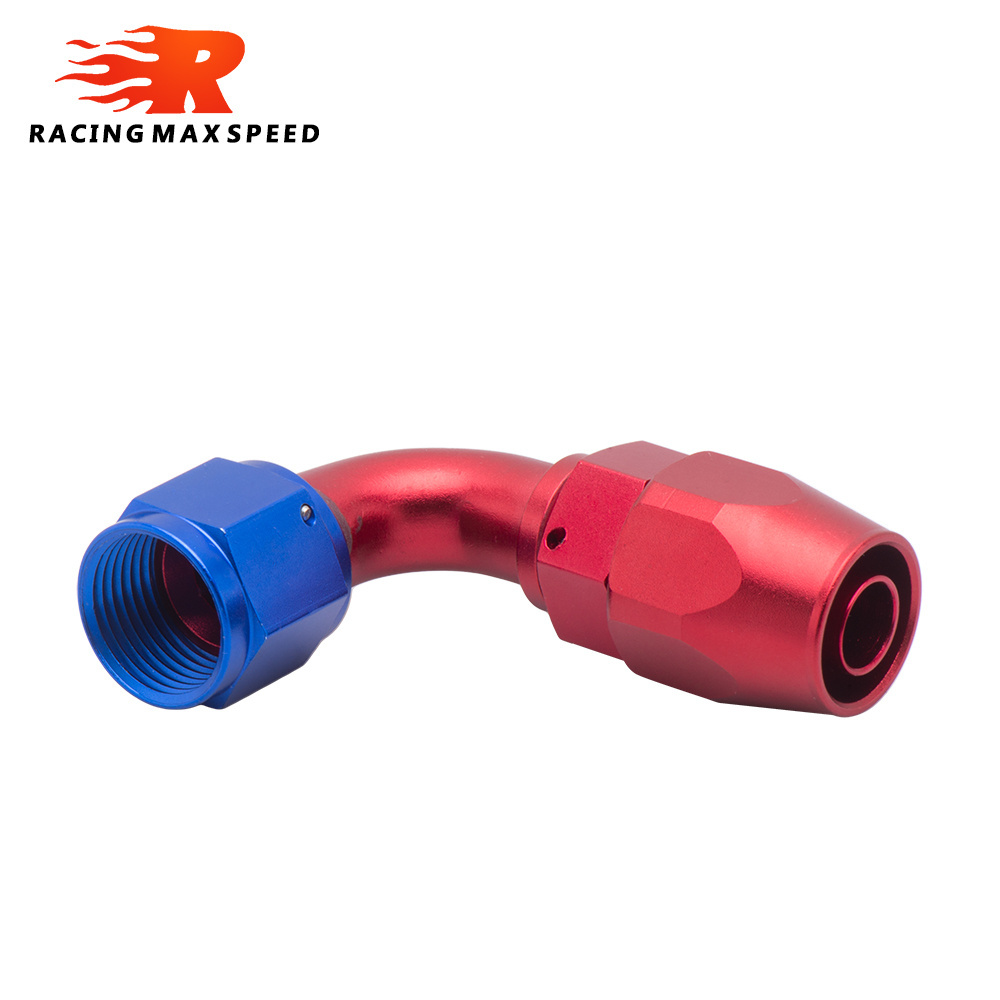 AN6 an8 an10 0 45 90 120 180 Degree Swivel Hose End Anoized Aluminium Fuel Adapter Oil Fuel Fitting Oil Cooler Hose End