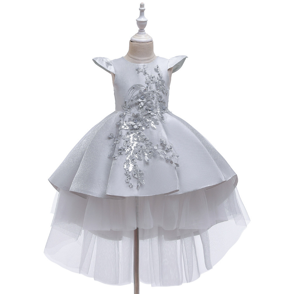 5704  Summer Smocked Children Clothing Wholesale High Quality 3-8 Years Girls Kids Party Communion Dresses