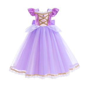 D82   Wholesale Kids Clothing Queen Girl Princess Sofia Birthday Party Christmas Sleeping Beauty Cosplay Dress