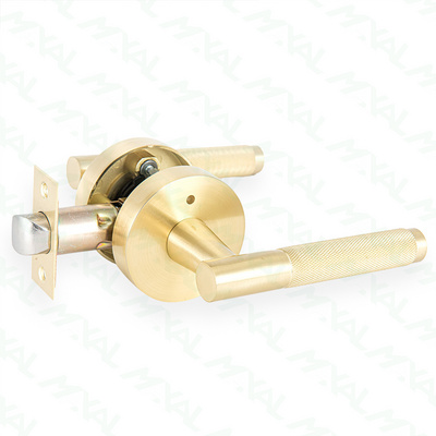 MAXAL Polished Brass Zinc Alloy Square Lever Door Handle Design Handles Wooden Doors Round lever lock Privacy Lock