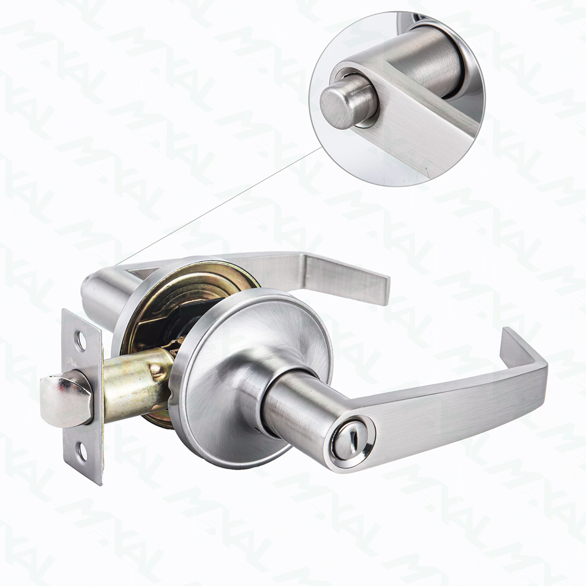 Aluminum  alloy Tubular Leverset Privacy  Function Shortcut keys Round  handle door handle Lock