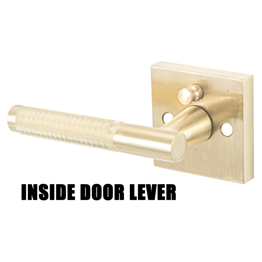 Interior Brass Bedroom Handles Lock Tubular Bathroom Privacy Keyless Gold Square Leverset Alloy Door Handle Lock