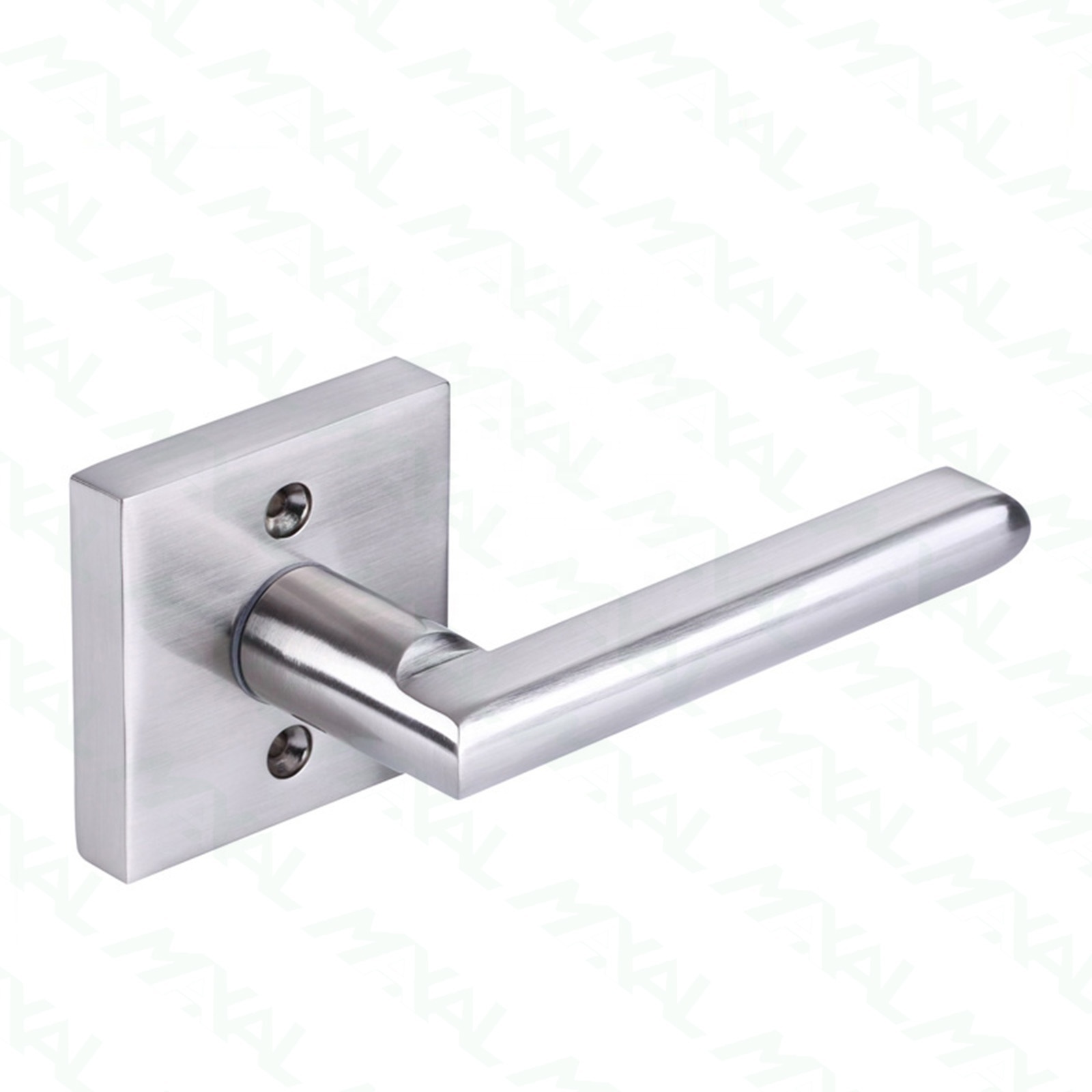 Contemporary Exposed Screws Keyless Slim Door Lock Privacy Lever Door Lock Handle Set Hallway Closet Bathroom