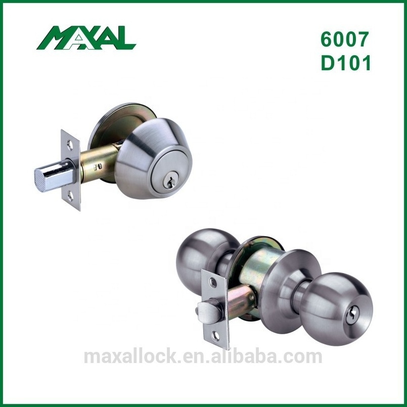 MAXAL 2023 High Safety Push Pull Cylindrical Door Knob Lock Lever Handle Combo Lockset Lock