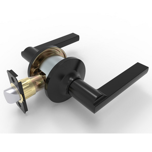 Swing New Design Tubular Leverset Door Lever Lock Heavy Duty Black Finish Passage Lever Handle Lock