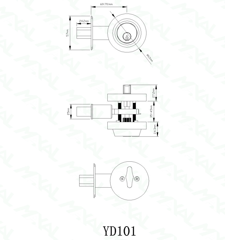 2023 Top Quality Zinc Alloy Double Sided Tubular Door Deadbolt Lock For Security Door Lock Lock